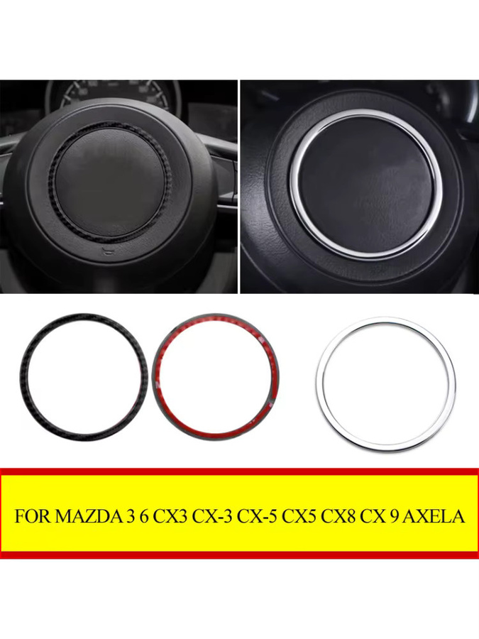 Lenkrad Mitte Logo Abdeckung Ring Trim für Mazda 3 6 CX3 CX-3 CX-5 CX5 CX8 CX9 Axela von A Little Change - Bild 4