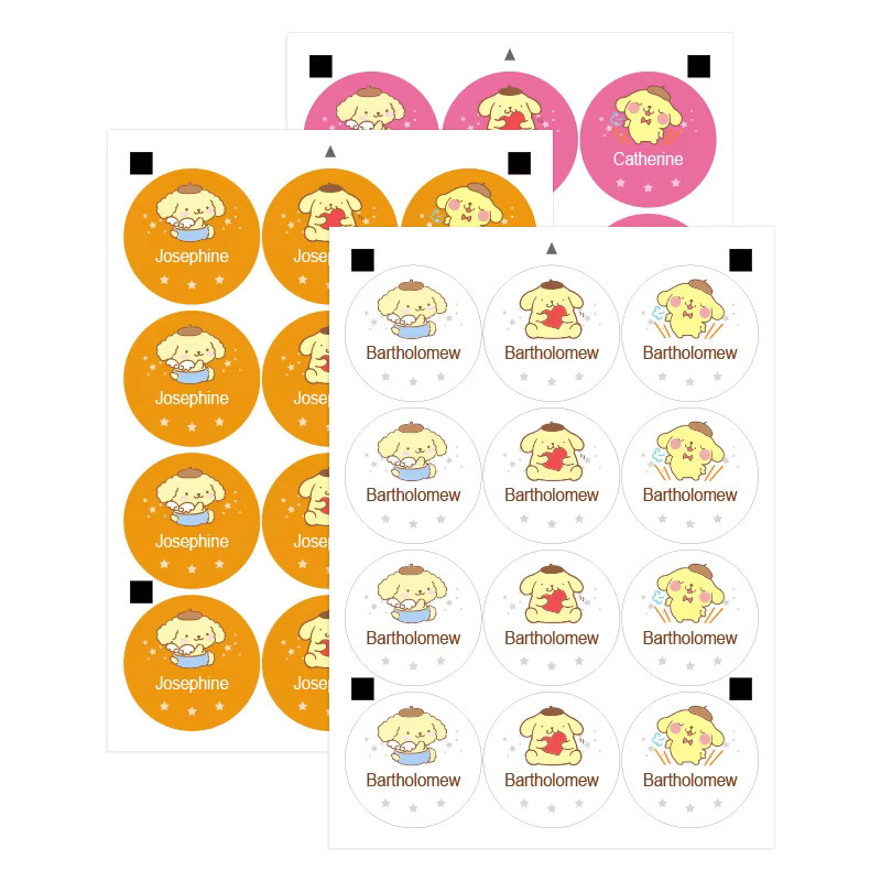 Personalisierte Pompompurin-Namensaufkleber von Joytop in Multicolour für die Schule - Bild 4