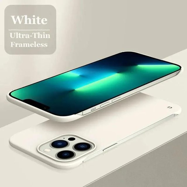 Stoßfeste und ultradünne iPhone Schutzhülle mit mattem Finish und rahmenlosem Design für Apple iPhone 15 14 13 12 11 Pro Max X XR XS SE 7 8 Plus in Schwarz oder Weiß - Bild 1