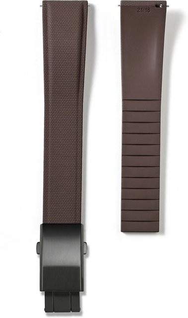 PINSENDA Uhrenarmband FKM-Gummi, 20mm, braun/schwarz, Herren - Bild 1