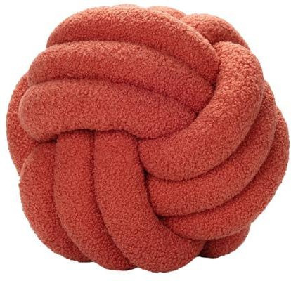 NOHS Cushions Kugel-Sofakissen aus Lammsamt, rund, rot - Bild 1