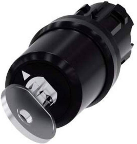 Siemens Schlüsselschalter 3SU1000-5HF01-0AA0 Schwarz aus Kunststoff mit 90° Drehung und IP69K Schutzart - Bild 1