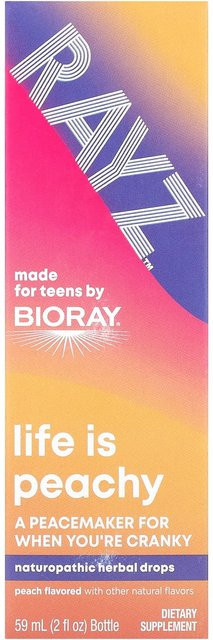 Bioray Rayz Life is Peach Youth Herbal Drops, Pfirsich, 59 ml, Kinder - Bild 1