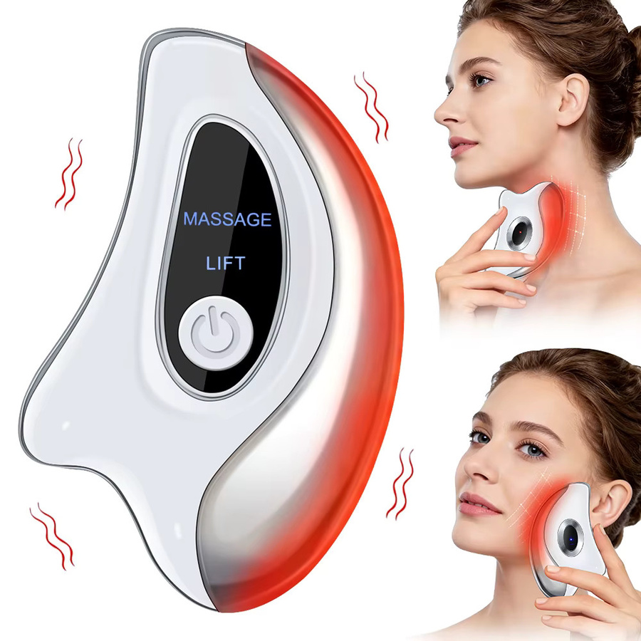 Hailicare Elektrisches Gua-Sha-Gerät mit Wärmefunktion und Lichttherapie, Gesicht - Bild 2