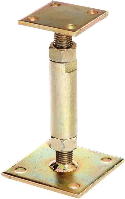 GAH Alberts Pfostenträger zum Aufschrauben, verzinkter Stahl, höhenverstellbar 150-190 mm, für Pfosten 70 x 70 mm oder 100 x 100 mm - Bild 1