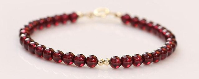 TuiYing Armband, Roter Granat, Kristall, 14K Vergoldetes Kupfer, Damen - Bild 1