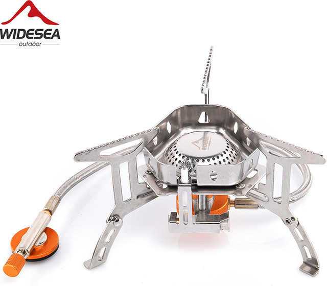Wideea Winddichter Gasbrenner für Camping und Outdoor in Silber - Bild 1
