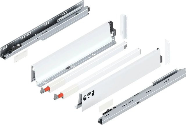 Blum D-Reling Tandembox antaro Vollauszug Seidenweiß 1 Paar mit 450 mm Auszug und 65 kg Tragkraft - Bild 1