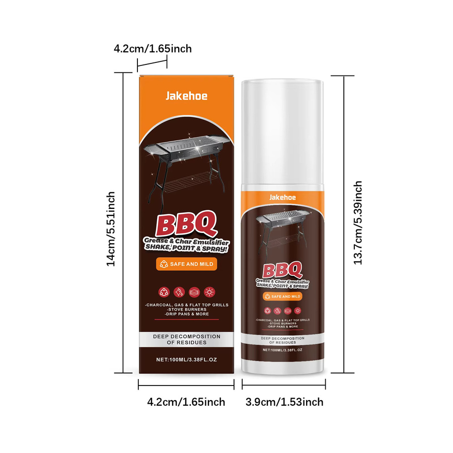 JAKEHOE BBQ-Grillreiniger-Spray als Fett- und Kohlenentferner für Grill, Ofen und Pfannen - Bild 4