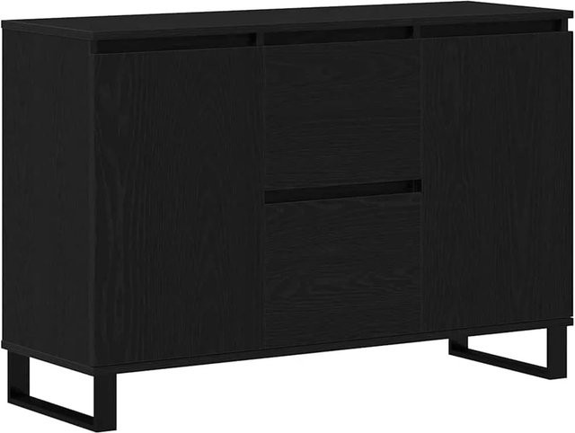 vidaXL Sideboard Schwarze Eiche Modern B/T/H: 101,5 x 35 x 70 cm - Bild 1