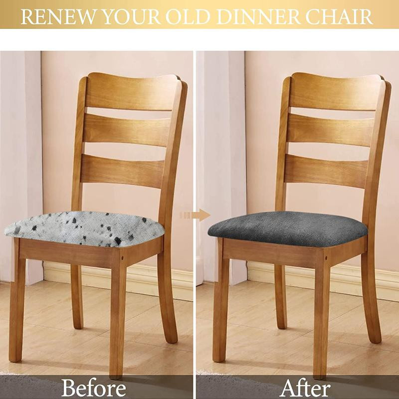 Wentao Stretch-Stuhlbezug aus superweichem Samtstoff in Dunkelbraun für Esszimmer und Wohnzimmer - Bild 4