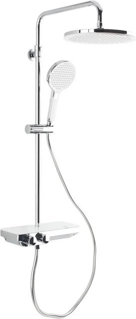 Swiss Aqua Technologies Duschsystem mit Thermostat, Regendusche und Handbrause in Weiß und Chrom, Durchmesser Regendusche: 25,4 cm - Bild 1