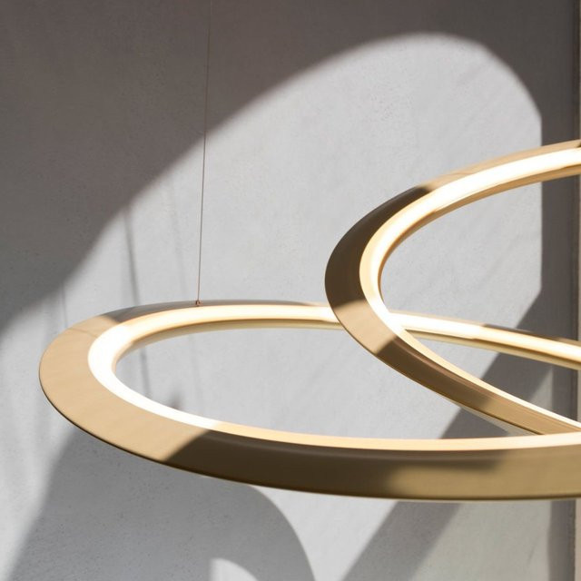 Nemo Lighting Kepler LED-Pendelleuchte in Gold/Messing mit warmweißem Uplight (3000K) - Bild 1