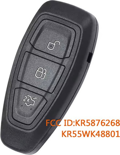 KEYECU Fernschlüsselanhänger für Ford C-Max Fiesta Grand Focus Mondeo Kuga in Schwarz, 433 MHz - Bild 1