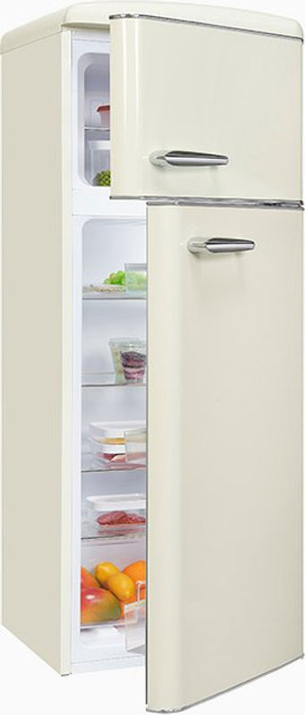 Exquisit Retro Kühl-Gefrierkombination RKGC270-45-H in Weiss, B/H/T: 54,5 x 146,5 x 57,5 cm - Bild 2