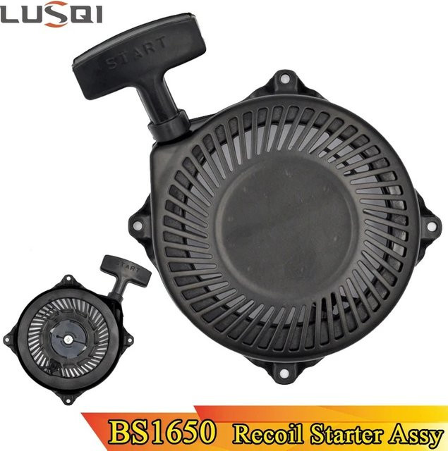 LUSQI Rückstoßstarter für Wasserpumpen, Motoren und Rasentrimmer in Schwarz, kompatibel mit Briggs Stratton 497830 496650 495766 692696 - Bild 1