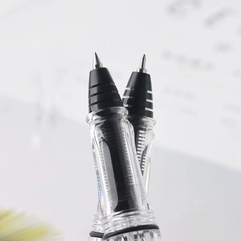 Chouxiongluwei Kugelschreiber Transparent Weiß mit 0,38 mm und 0,5 mm Mine für Schule und Büro - Bild 1