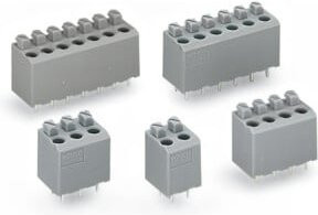 WAGO Leiterplattenklemme Drücker 1,5mm² grau 735-303 - Bild 1