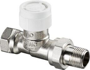 Oventrop Thermostatventil Baureihe AV 9 DN 15 Durchgang aus Messing vernickelt in Silber - Bild 1