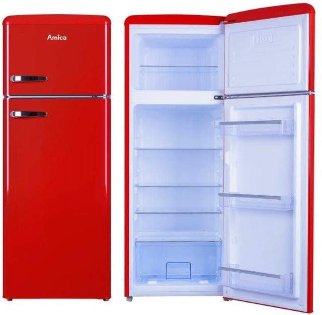 Amica Kühl-Gefrier-Kombination KGC 15630 R in Rot - Bild 1
