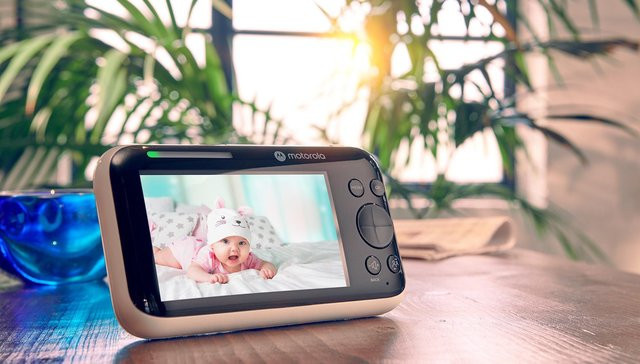 Motorola PIP1500 Baby-Videoüberwachung mit Audio-Video-Übertragung, Nachtsicht, Temperaturanzeige und Gegensprechfunktion, FHSS, Schwarz-Weiß - Bild 1