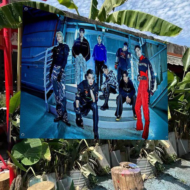 Potdemiel ATEEZ KPOP Party Banner mit Druckmuster in Multicolor als Geburtstagsparty-Dekoration - Bild 1
