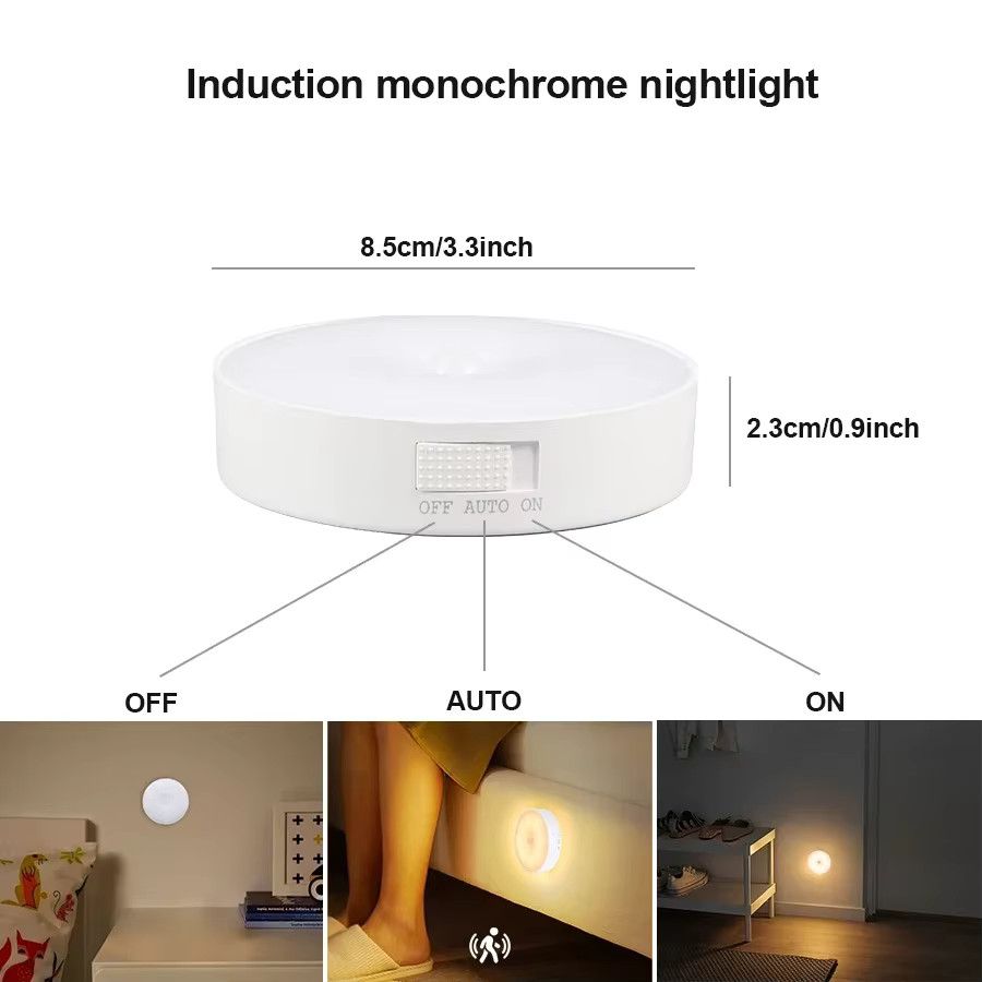 Heinast LED Bewegungsmelder-Licht in Weiß, USB wiederaufladbares Nachtlicht für Küche, Schlafzimmer, Treppen und Schrank - Bild 2