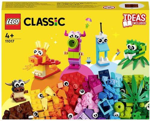 LEGO Classic Kreative Monster Set 11017, buntes Spielzeug für Kinder ab 4 Jahren