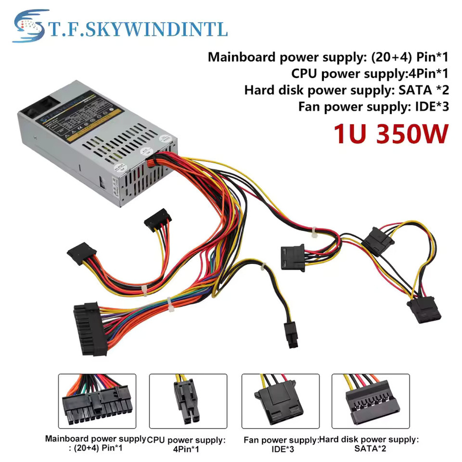 T.F.SKYWINDINTL Flex Netzteil 350W 1U 220V in Silber für Mini ITX Gehäuse, NAS und POS-Systeme - Bild 3