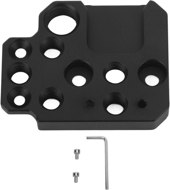 DJI Schnellwechselplatte aus Aluminiumlegierung für Kamerastabilisatoren in Schwarz mit 1/4 und 3/8 Zoll Gewinde - Bild 1