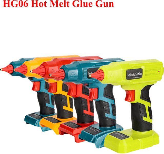 Kabellose Heißklebepistole mit Digitalanzeige für Makita, DeWalt, Milwaukee, Bosch und Ryobi 18/20 V Akkus - Bild 1