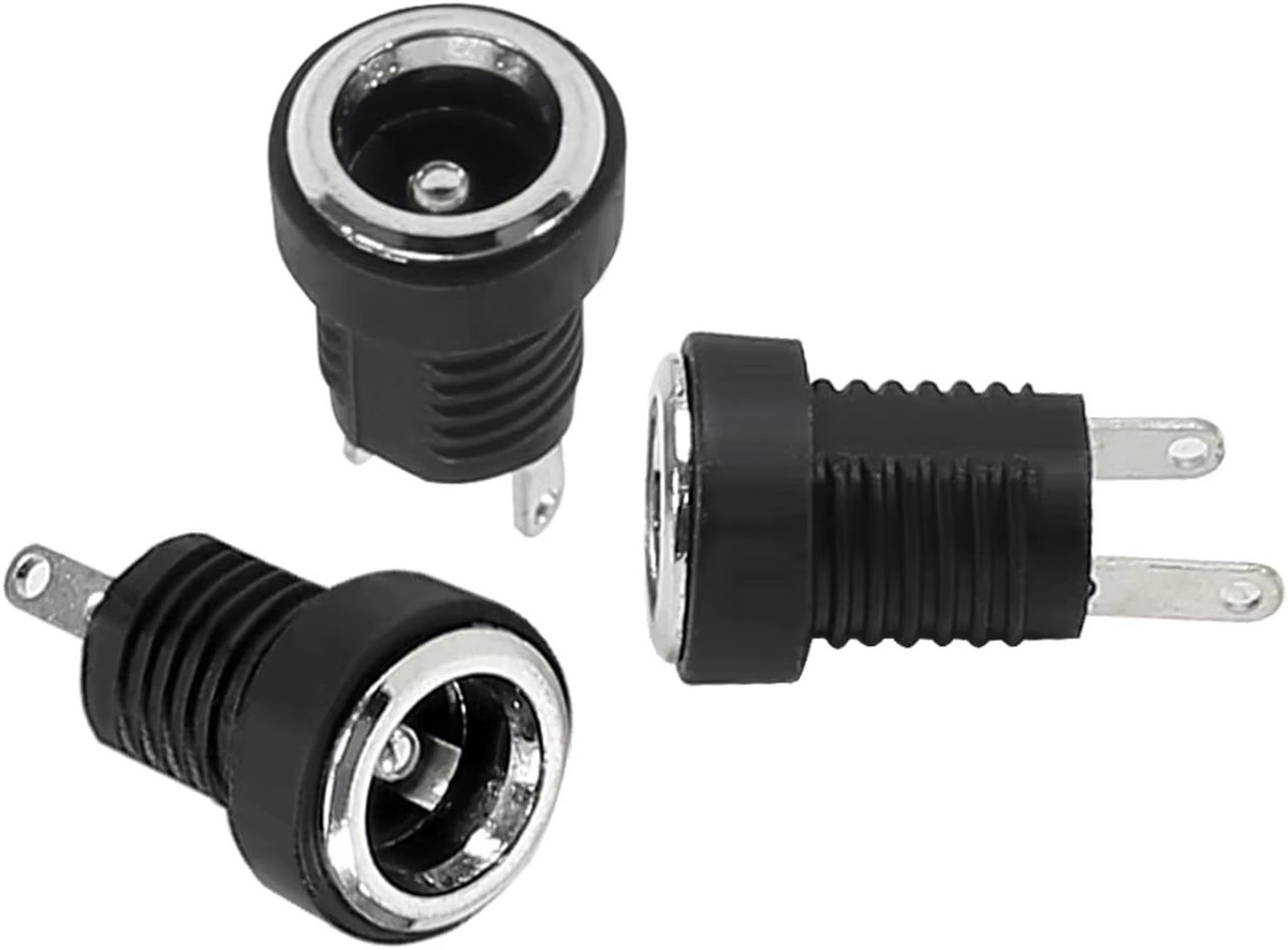AOKIN 20 Paar DC-Netzteil Verbindungskabel Set, Stecker auf Buchse, Klinkenstecker für Panelmontage und Lötdraht, Schwarz, 5,5 x 2,1 mm - Bild 4