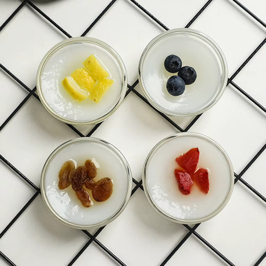 Aihogard Dessertschalen aus Glas, runde Mini-Pinch-Schalen, transparent - Bild 2