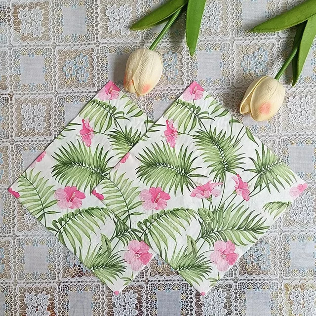 20 Stück GUANYAO 2-lagiges bedrucktes Seidenpapier mit Blumenmuster in Multicolour, 33 cm für Decoupage und besondere Anlässe - Bild 1