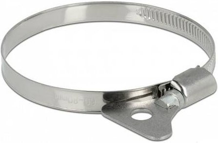 Delock 19585 Schlauchschellen aus Edelstahl in Silber, 10 Stück, Bündel-Ø min. 60 mm, Bündel-Ø max. 80 mm - Bild 1