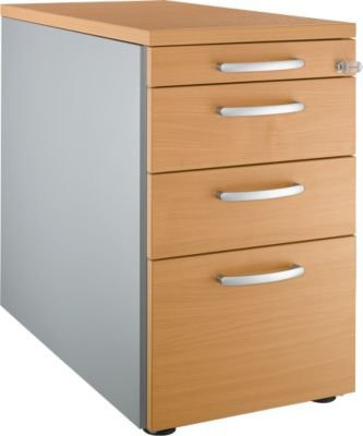 Schäfer Shop Genius Standcontainer 1336 mit Rundgriff, B: 43,5 cm, H: 71,7 cm, weißalu/Buche-Dekor - Bild 1