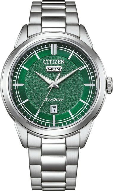 Citizen Armbanduhr, Solar, Edelstahl, Grün, 41 mm, Herren - Bild 1