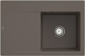 Villeroy & Boch Spüle Subway Style 45 in Grau mit Ablaufgarnitur und Handwaschbecken Timber C-plus - Bild 1
