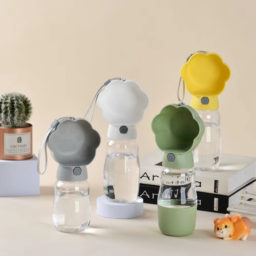 Holapet 2-in-1 Hunde-Wasserflasche mit Futterbehälter in Green, tragbarer Trinknapf für kleine und große Hunde, Höhe: 26,5 cm, Breite: 11,0 cm - Bild 2
