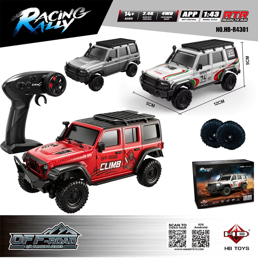 HB Toys RC Crawler Offroad-Pickup-Truck, 1:43, ferngesteuert, ab 14 Jahren - Bild 2