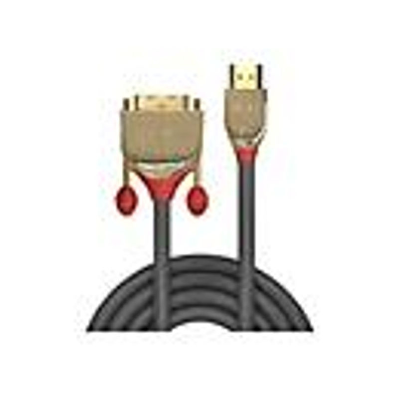 Lindy Gold Videokabel Single Link HDMI auf DVI-D (M) bis HDMI (M) in Grau, Länge: 15 m - Bild 2