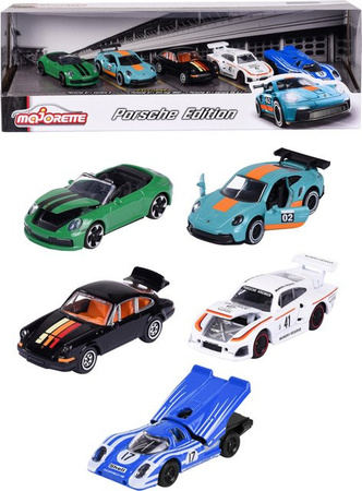 Majorette Spielzeugauto 5er Geschenkset mit Bugatti, Lamborghini, Toyota, Land Rover, GMC