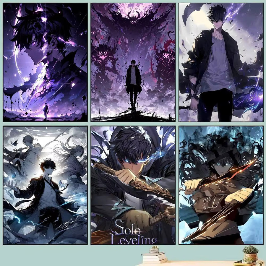 Selbstklebendes und wasserfestes Manga Poster Solo Leveling Anime Wandbild für Wohnzimmer und Schlafzimmer - Bild 2