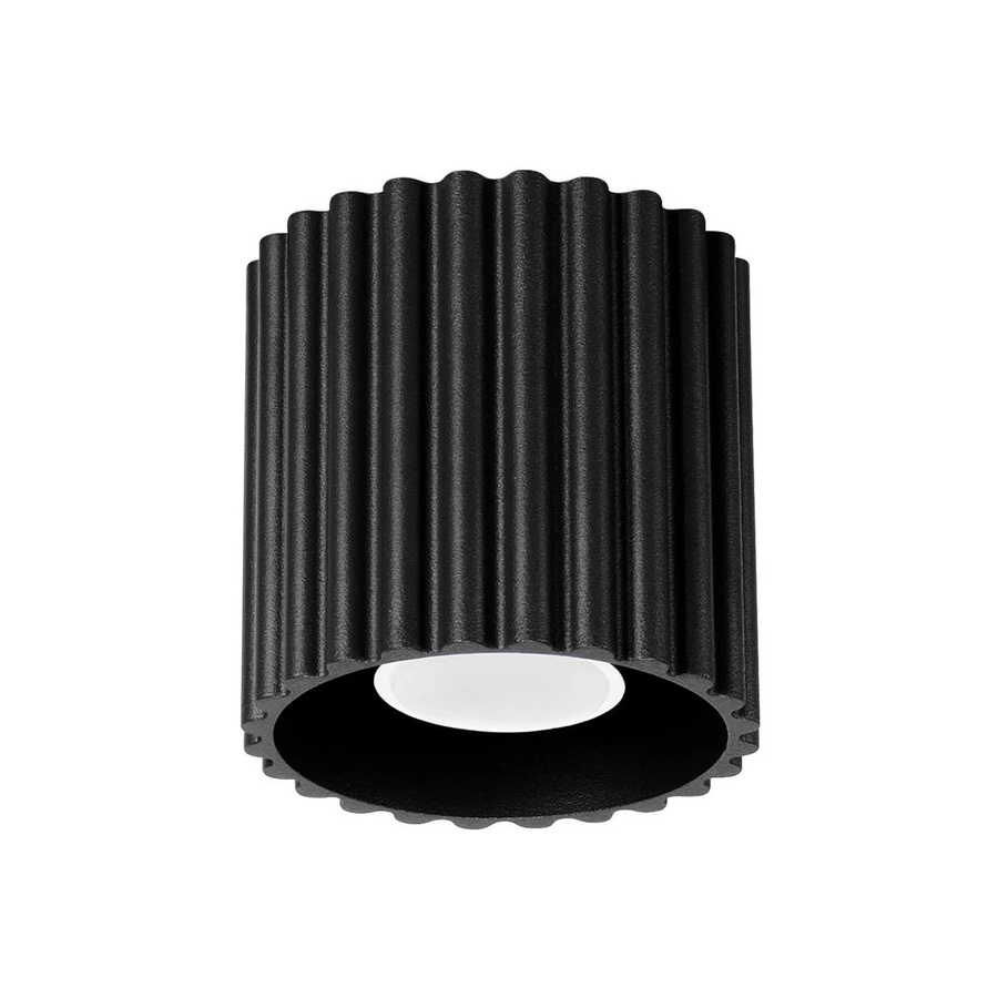 Licht-Erlebnisse Deckenspot Schwarz GU10 Rund Aufputz Deckenlampe aus Aluminium Durchmesser: 10 cm - Bild 2