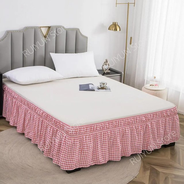 Super Six Bettrock mit Rüschen in Pink, B/T/H: 99 x 190 x 38 cm - Bild 1