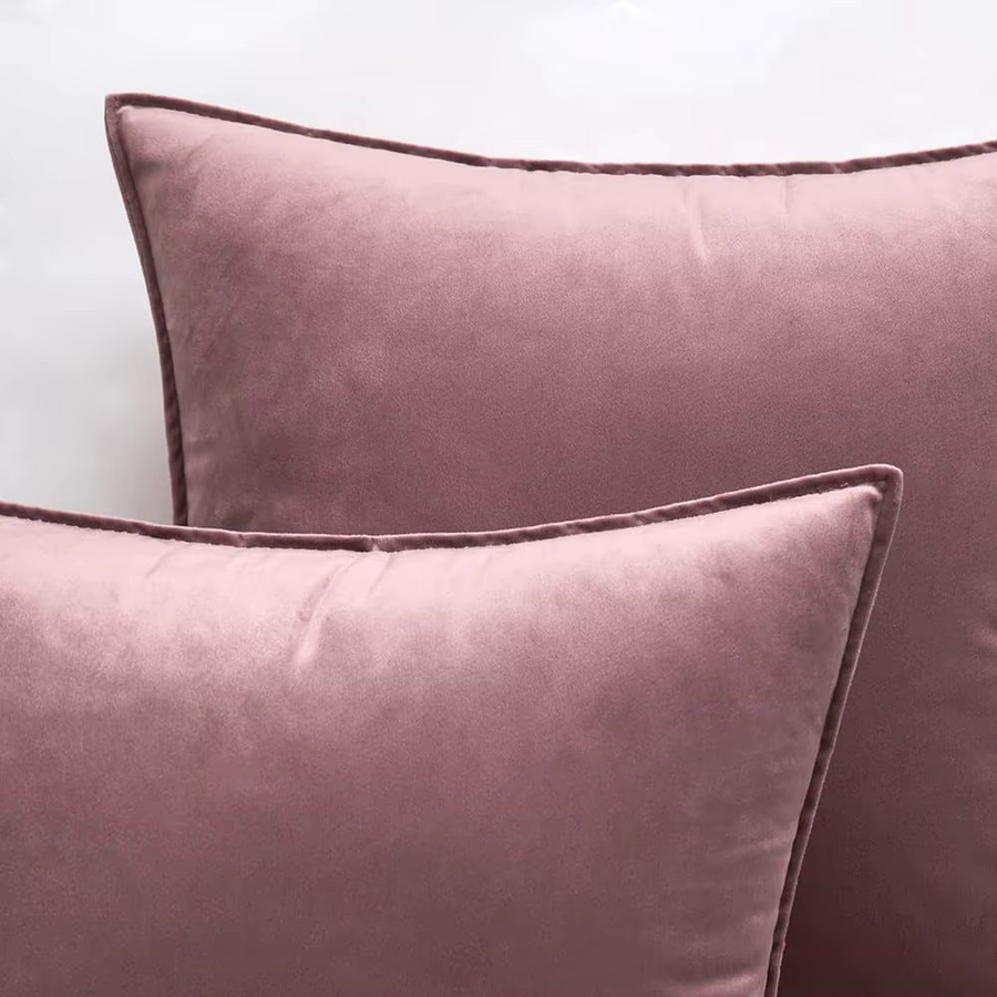 2-teiliges Set inyahome Samt-Kissenbezüge in Pink und Lila, rechteckig, für Sofa und Schlafzimmer - Bild 4