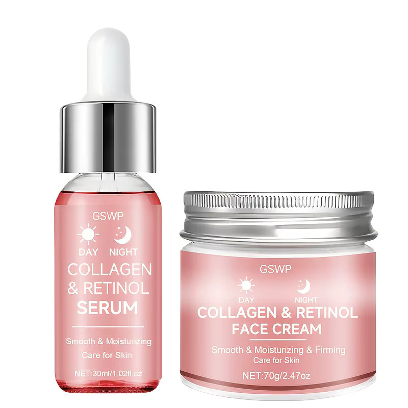 GSWP Kollagen-Retinol-Creme & Serum-Set, Gesicht, 30ml + 70g - Bild 2