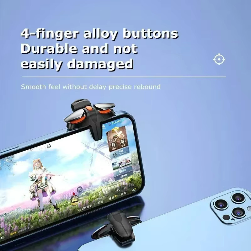 JS68 4-Finger Handy Game Controller mit L1R1 Trigger Buttons für iPhone und Android Esports Zubehör in Schwarz - Bild 3