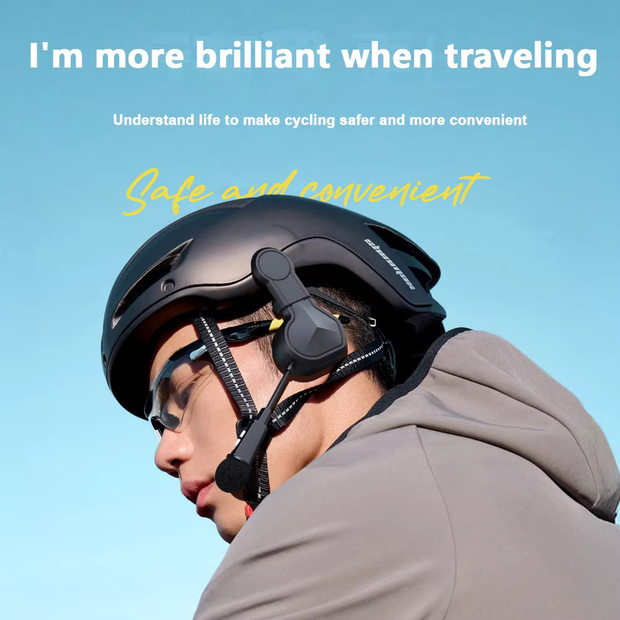Kankeirr BT9 Motorrad Bluetooth Helm Headset mit Doppel Ohren, Wasserdicht, Sprachsteuerung und Musik Player, Schwarz, 800mAh - Bild 3