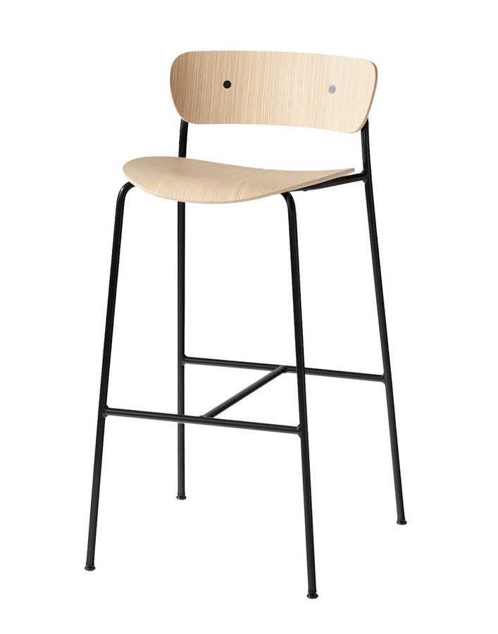 &Tradition Pavilion AV7 Barhocker aus lackierter Eiche, Höhe: 65 cm - Bild 1